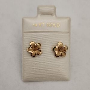 14 KT Gold Flower Earrings
